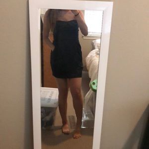 vintage black strapless dress